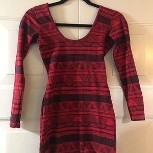💫SOLD💫 American Apparel Red Tribal Print Dress S